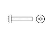TOOLCRAFT TO 5374905 Lenskopschroeven M3 6 mm Kruiskop Phillips ISO 7045 RVS A2 200 stuks