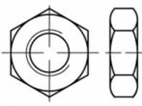 TOOLCRAFT TO 5417145 Zeskantmoeren M30 ISO 4035 Staal Galvanisch verzinkt 25 stuk(s)