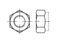 TOOLCRAFT TO 5430048 Zeskantmoeren M8 DIN 6925 Staal Galvanisch verzinkt 100 stuk(s)