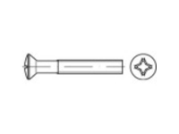 TOOLCRAFT TO 5431935 Bolverzonken schroeven M2,5 6 mm Kruiskop Phillips ISO 7047 Staal Galvanisch verzinkt 2000 stuks