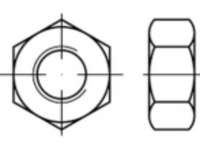 TOOLCRAFT TO 5435541 Zeskantmoeren M22 ISO 8673 Staal Galvanisch verzinkt 50 stuk(s)