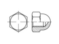 TOOLCRAFT TO 5452098 Zeskant dopmoeren M14 DIN 1587 Messing 50 stuks