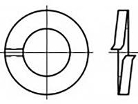 TOOLCRAFT TO 6854184 Veerring Binnendiameter: 4 mm DIN 127 RVS V4A A4 100 stuk(s)