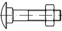 TOOLCRAFT TO 6855726 Platbolkopschroeven M5 16 mm DIN 603 Staal Verzinkt 100 stuk(s)