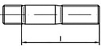 TOOLCRAFT TO 6861321 Tapeinden M10 55 mm DIN 939 Staal 100 stuk(s)