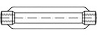 TOOLCRAFT TO 6866076 Spanmoer M24 Staal Thermisch verzinkt DIN 1480 1 stuk(s)