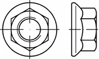 TOOLCRAFT TO 6866937 Zeskantmoeren met flens M5 Staal Verzinkt 1000 stuk(s)