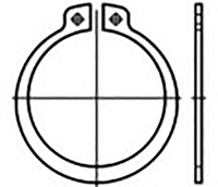 TOOLCRAFT TO 6854988 Zekeringsringen DIN 471 Verenstaal 200 stuk(s)