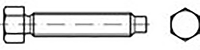 TOOLCRAFT TO 9985263 Zeskantbout M30 60 mm Buitenzeskant DIN 561 Staal 10 stuk(s)