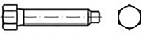 TOOLCRAFT TO 9985281 Zeskantbout M30 70 mm Buitenzeskant DIN 561 Staal 10 stuk(s)