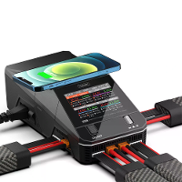 ToolkitRC Q6AC AC 400W DC 1000W 15A * 4 Batterijlader Ondersteuning voof draadloos opladen voof 1 6S LiPo LiHV LiFe Lion