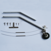 1 Stuk Koolstofvezel/Staaldraad/Aluminium Staart Wiel Beugel Met PU Wiel voor 15 ~ 250CC Benzinemotor RC Vliegtuig