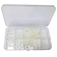 120 STUKS Wit Nylon M3 Plastic Schroefmoer Set voor DIY RC Drone