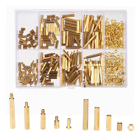 280 Stks M2.5 Zeskantmoer Assortiment Kit Hoofd Messing Afstand Dubbele doorgangsschroef Draaddrager PCB Computer Moeder