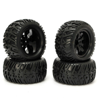 4PCS Wiel Rim & Banden HSP 1:10 Monster Truck RC Auto 12mm Hub 88005