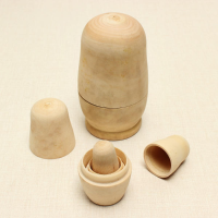 5Pcs / Set Matryoshka Russische Doll Onbeschilderd Model Kids DIY Gift Houten Speelgoed