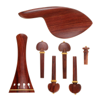 7 Delige Redwood Viool Onderdelen Set Bevat 1 Staartstuk 4 Stemsleutels 1 Kinsteun 1 Eindpin Accessoires voor 4/4 Viool