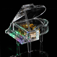 Acryl pianovorm muziekdoos met lichte woondecoratie verjaardagscadeautjes