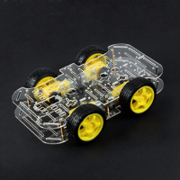 DIY 4WD Smart Chassis wagen met dubbel chassis chassis met snelheidsmeter