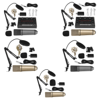 GAM U87V / U87P Groene audiocondensatormicrofoonset voor karaoke Living Recoarding met Phantom Power