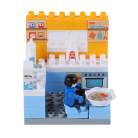 Goldkids HJ 35001A 31PCS Kitchen Series Clock Bucket DIY Assembly Blocks Toys for Children Gift