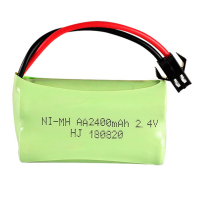 HJ 2.4V 2400mAh AA NIMH batterij JST / SM stekker voor RC speelgoed