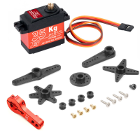 JMT F37488 EEN Hoog Koppel 35kg Kernloze Motor Servo 180 270 360 Graden Grote Koppel Gear Digitale Servo voor Robotic DI