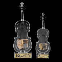 Mechanische Opwindbare Viool Vorm Muziekdoos Woondecoratie Verjaardagscadeautjes