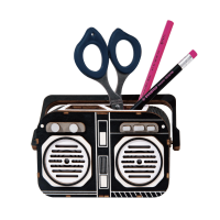 Robotime TG11 Creatief Handgemaakt DIY Gemonteerd Desktopdecoratie Muziek Tijdopslag Penhouder Model Speelgoed