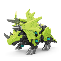 ROCKWOO 5702 DIY Gemonteerd Elektrisch Dinosaurus Bajonet Triceratops Kinderspeelgoed