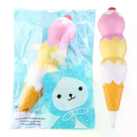 Squishies Pennenkap IJsroomkegel Squishy Langzaam Stijgend Jumbo Met Pen Stressverlichting Speelgoed Student Kantoor Cad