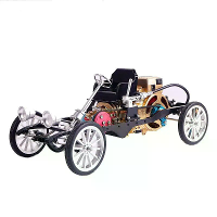 Teching Auto Model Enkele Cilinder Motor Aluminium Legering Model Cadeau Collectie Speelgoed