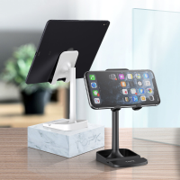 TOPK D23 2 in 1 Universeel 35 ° instelbaar Online leren Live streaming Desktopstandaard Tablet Telefoonhouder voor 4 12,