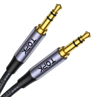 TOPK YP13 3.5Mm Male naar Male Multi functionele AUX Kabel voor Microfoon voor iPod Speaker TV Computer Dvd speler