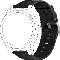 Topp fÃ¼r Garmin vivomove/vivoactive 3 Reserve armband Zwart