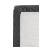 Topper hoeslaken   jersey   antraciet   160x200 cm   Leen Bakker