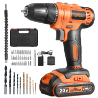 TOPSHAK TS ED3 20V 10mm Elektrische Boormachine 2 versnellingen Snelheidsaanpassingsschakelaar Traploos 30N.M Koppel W/1