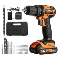 TOPSHAK TS ED4 20V 13mm Borstelloze Elektrische Boor 45N.M Koppel 0 1650RPM Variabele Snelheid W/1pc Batterij EU/US Plug