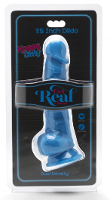 Toyjoy Get Real Zuignap Dildo met Balzak Blauw