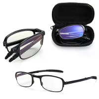 TR90 Vouwbare Leesbril met Ritscase Unisex Draagbaar Lichtgewicht Presbyopische Leesbril +1.5 ~ 3,5