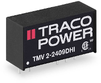 TracoPower TMV 2 1209DHI DC/DC converter, print 12 V/DC 9 V/DC,  9 V/DC 112 mA 1 W Aantal uitgangen: 2 x Inhoud 1 stuk(s)
