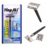Traditional Manual Razor Stainless Steel Bear Double Edge Shaver
