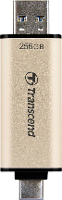Transcend JetFlash 930C USB stick 256 GB Goud TS256GJF930C USB A 3.2 Gen 1, USB C