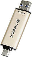 Transcend JetFlash 930C USB stick 512 GB Goud TS512GJF930C USB A 3.2 Gen 1, USB C