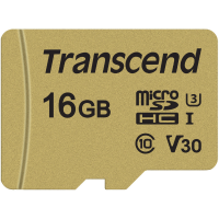 Transcend microSDHC 500S, 16 GB Class 10, UHS I U3 , V30