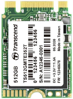 Transcend MTE352T 512 GB NVMe/PCIe M.2 SSD 2230 harde schijf PCIe NVMe 3.0 X2 Industrial TS512GMTE352T