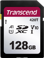 Transcend TS128GSDC420T SD kaart 128 GB v30 Video Speed Class