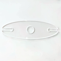 Transparante acrylaat routertemplate ovale handgreep ronde holle ontwerp precisie houtbewerking snijgereedschappen route