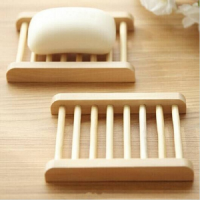 Trapezoid Natural Bamboo Wooden Soap Box Eco Friendly Soap Holder