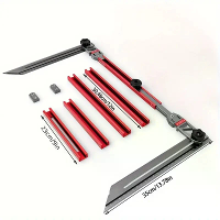 Traptrede sjabloon gereedschap Rood Grijs Upgrade trapneus meter meet jig Precisie trapstap sjabloon Stevige bouwmateria